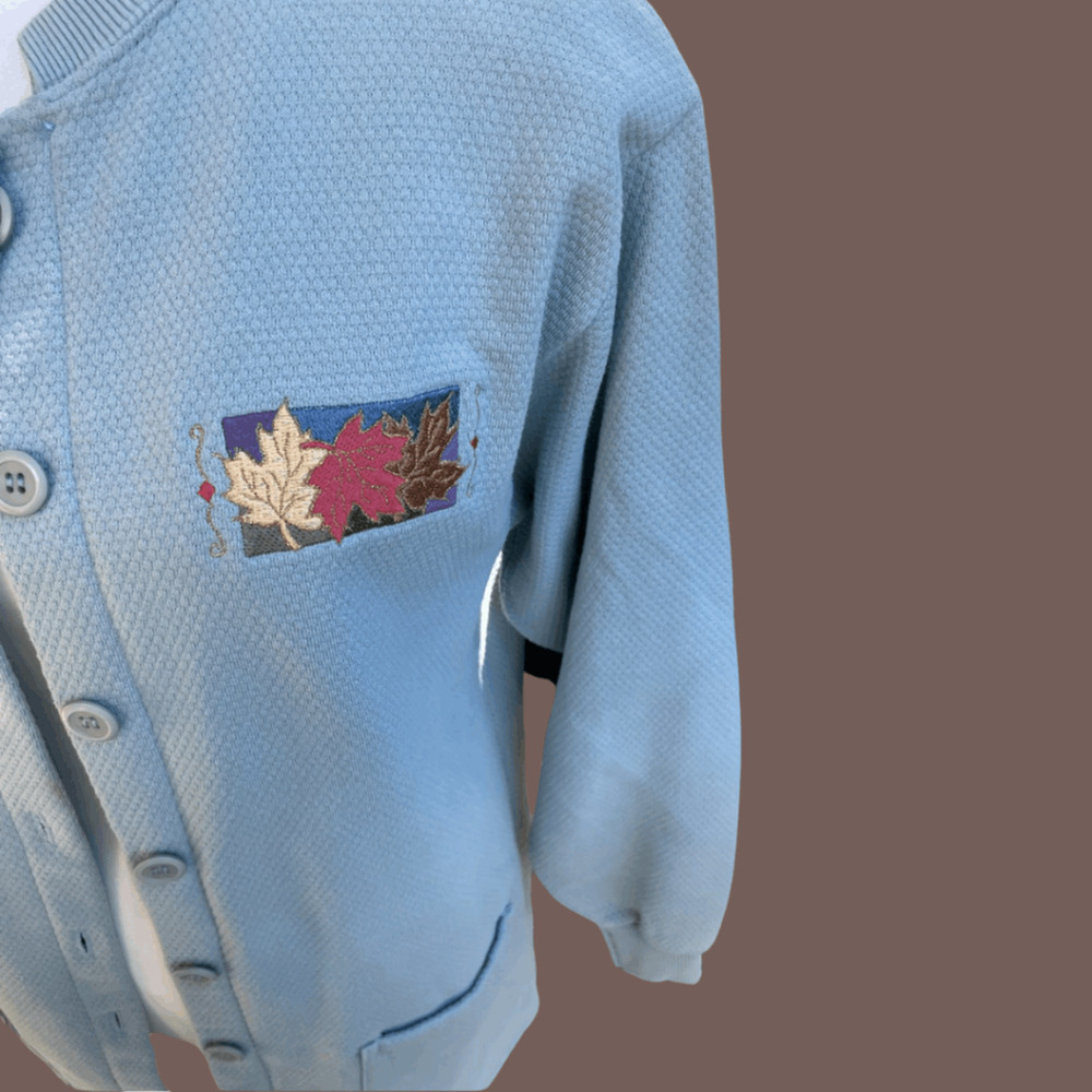 Desert Heat Knit Cardigan | Blue Long Sleeve | Size M | Vintage - Picture 5 of 5